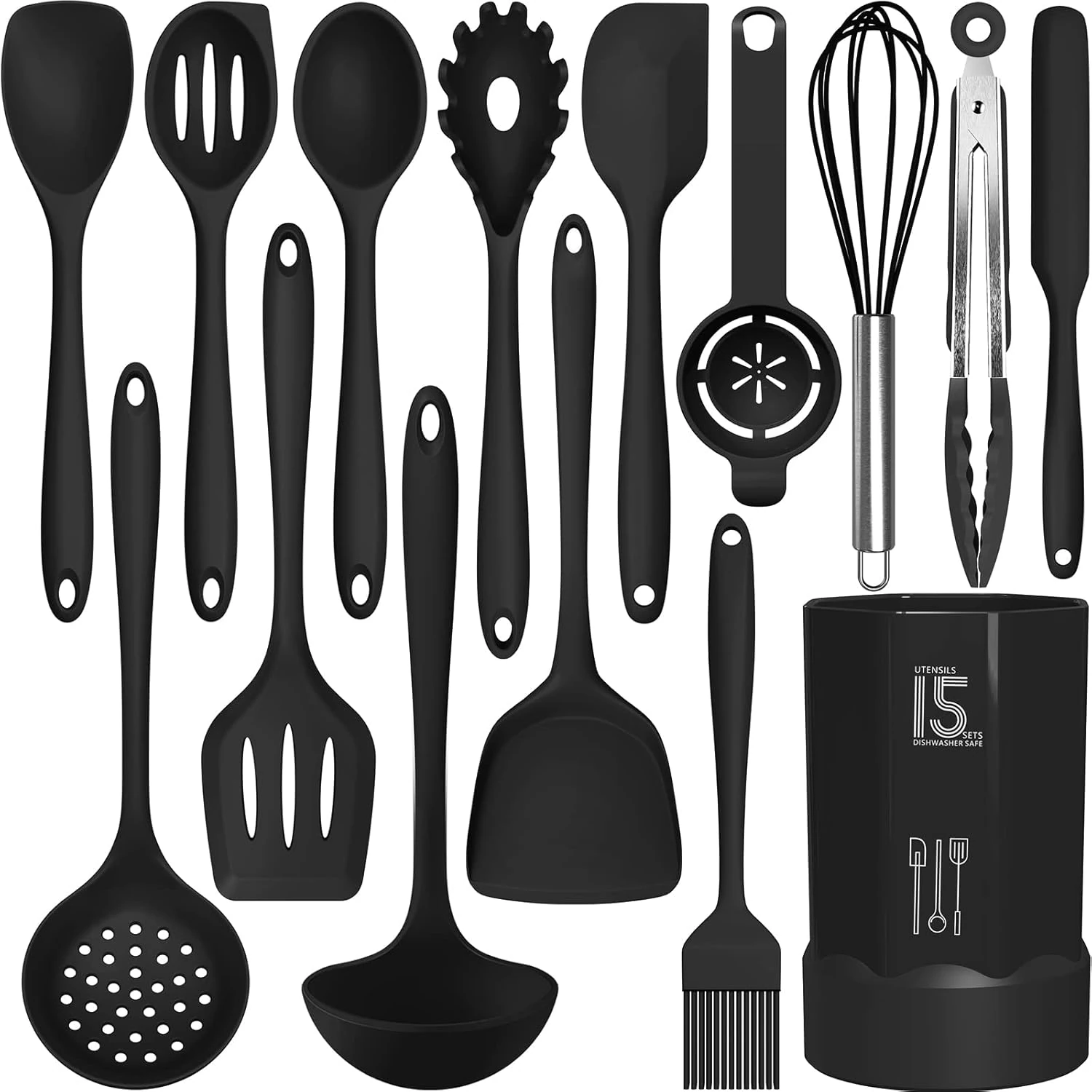 AOTHOD Silicone Cooking Utensils – Heat Resistant, BPA Free