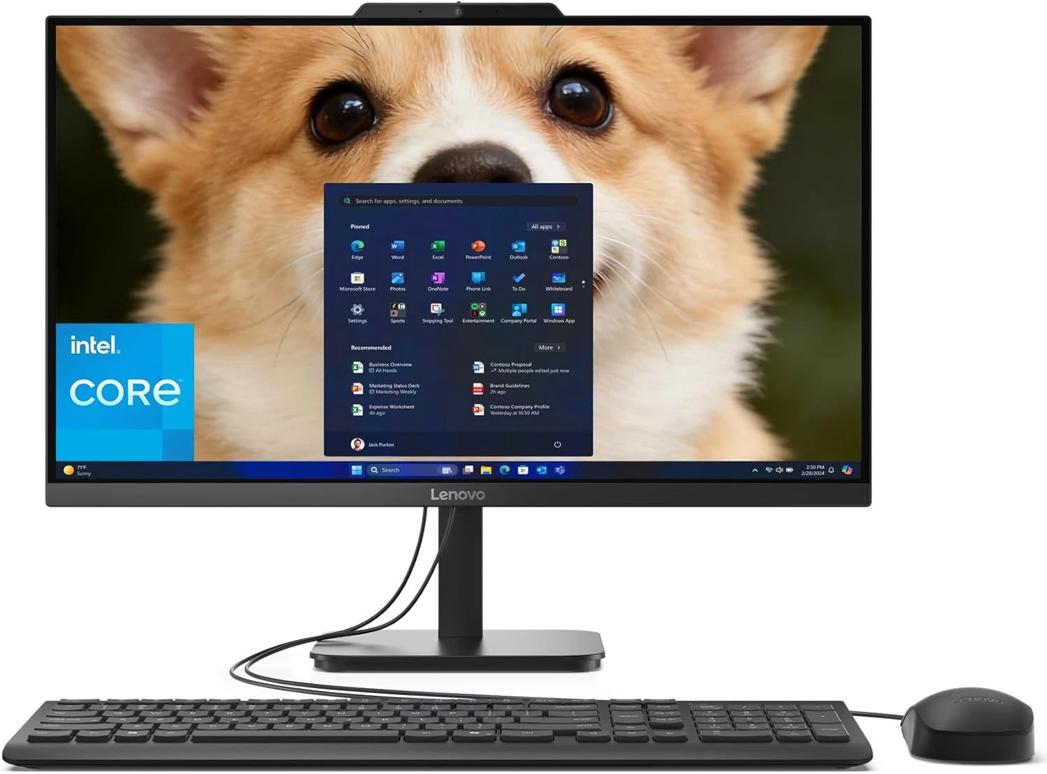 Lenovo All-in-One Desktop – Intel 4-Core, 512GB SSD