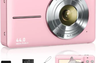 Lecran Digital Camera – 1080P, 16X Zoom, Pink