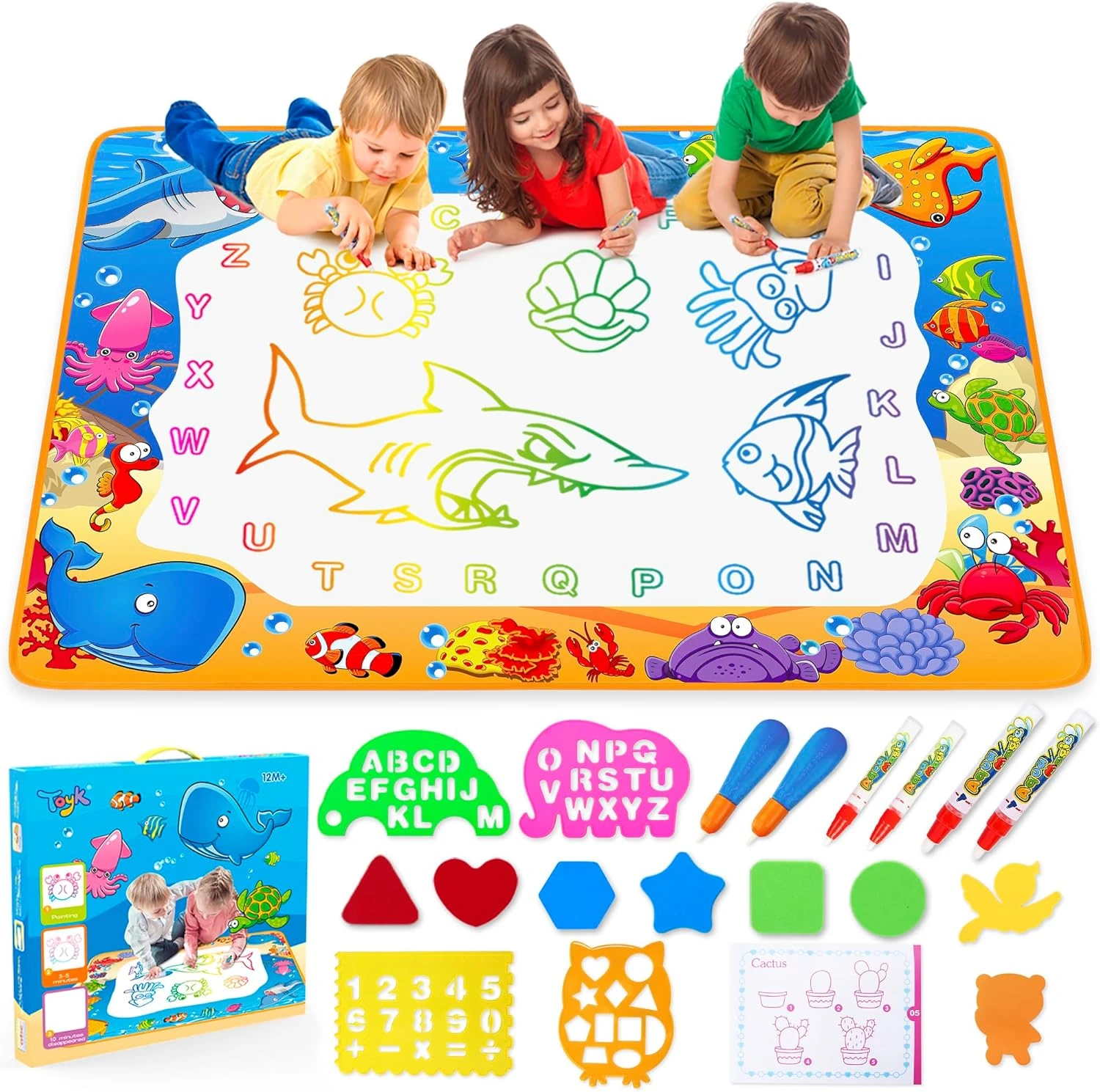 Toyk Water Doodle Mat – Magic Pens, Educational Toy