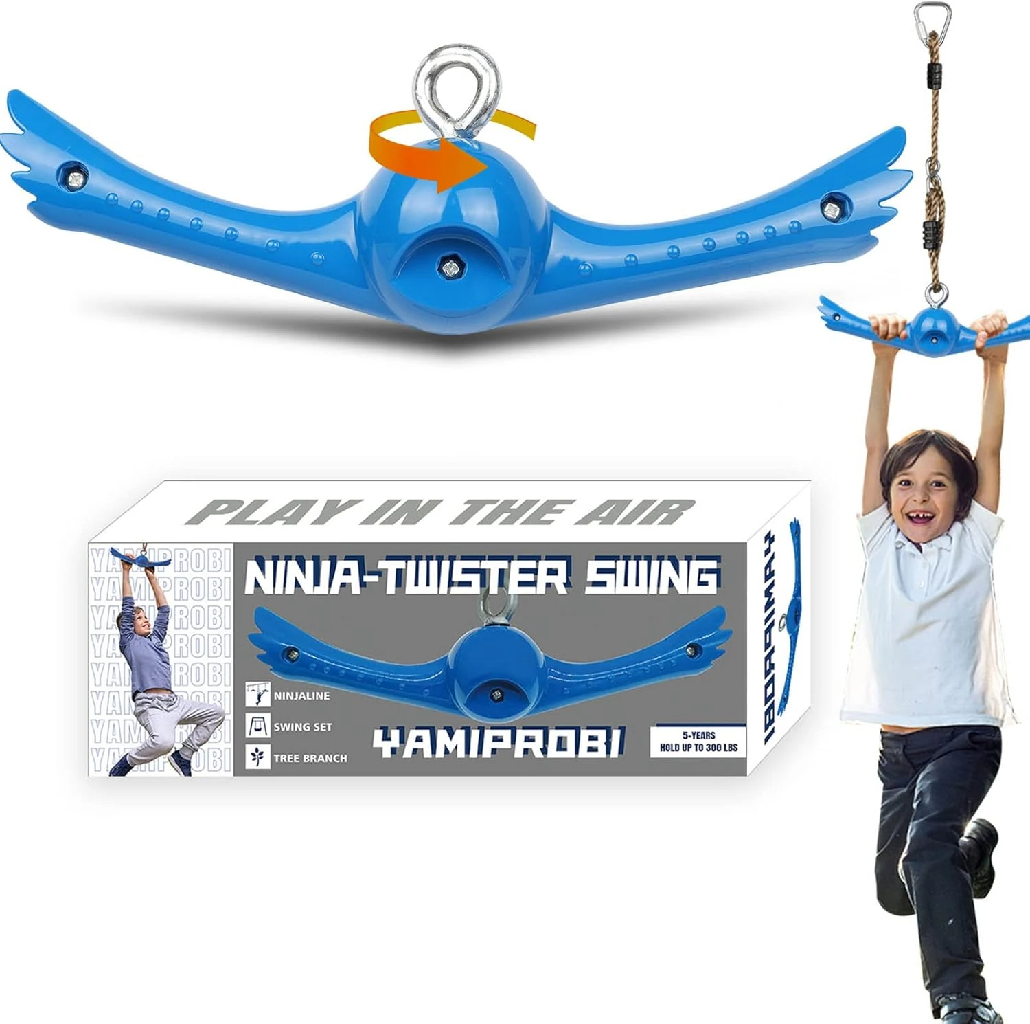 YAMIPROBI Ninja-Twister Swing Set – 360° Spin Handle