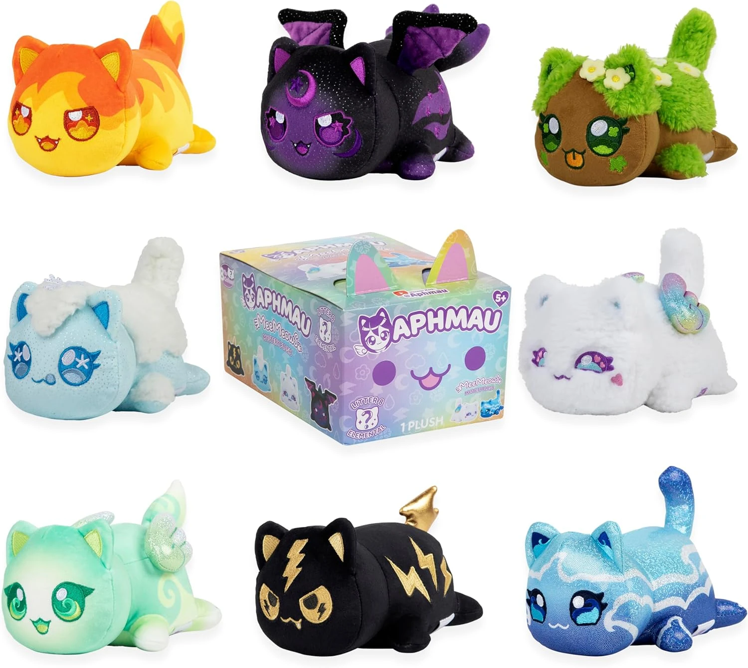 Aphmau Elemental MeeMeow Plush – Series 8 Mystery Box