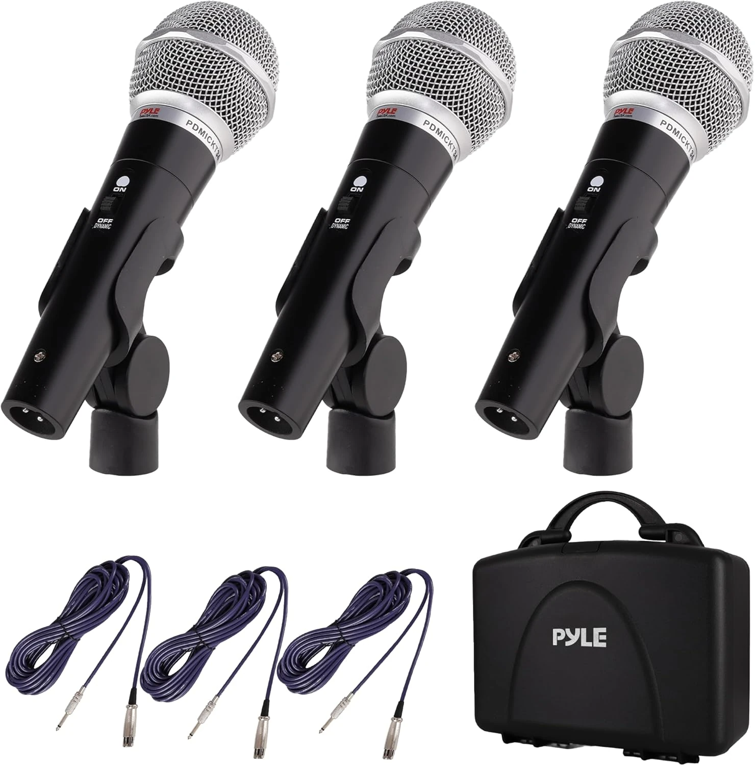 Pyle Dynamic Microphone Kit – Cardioid, For vocalists and musicians