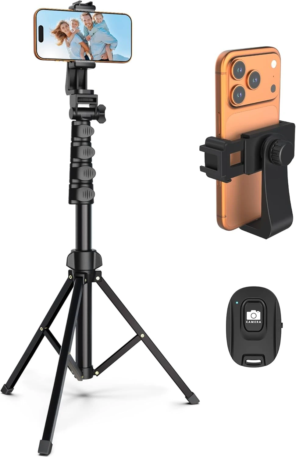 Liphisy 64″ Tripod – Adjustable, Multi-Angle Shots, Reliable and Convenient Platform