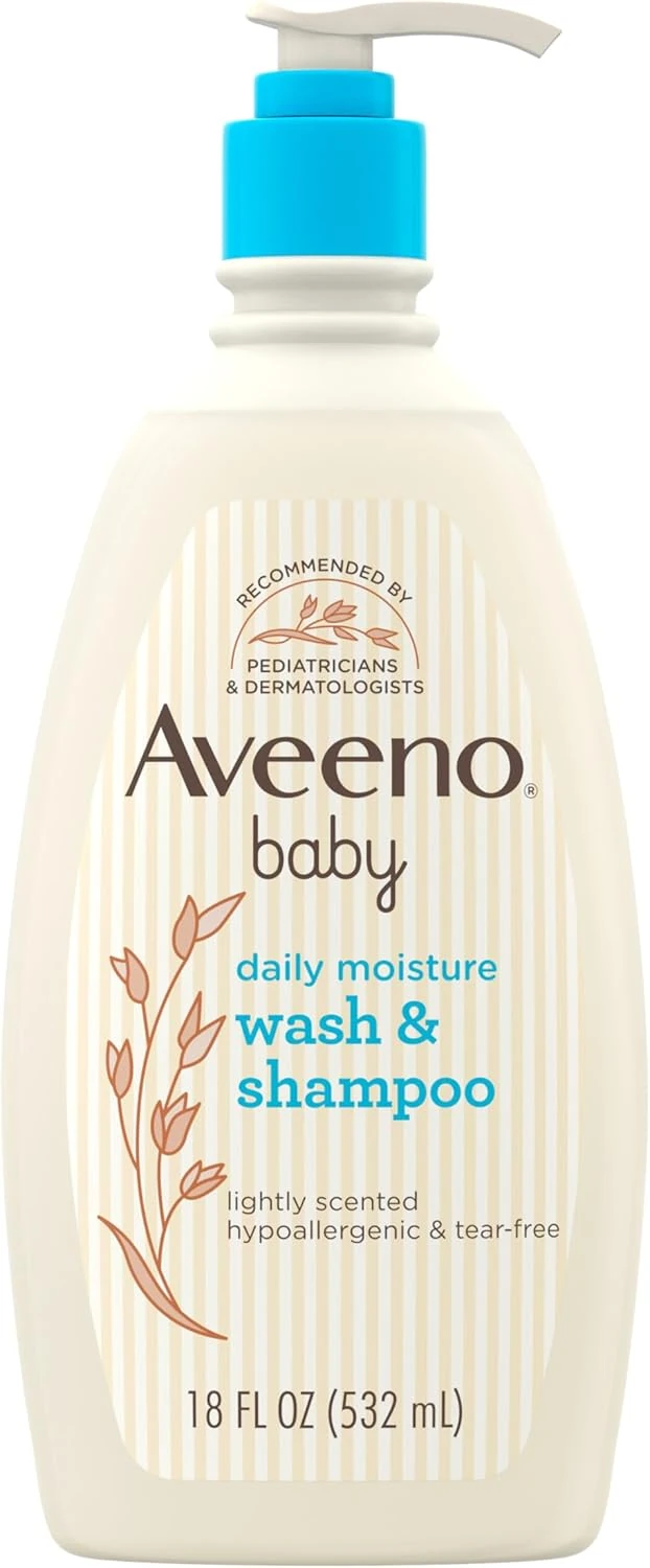 Aveeno Baby Wash & Shampoo – Oat Extract, Tear-Free