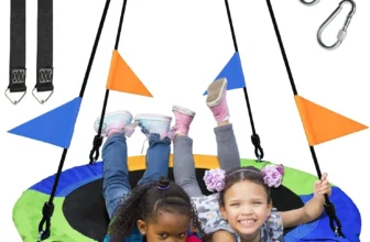 PACEARTH Saucer Tree Swing – 900lb Capacity, Adjustable Ropes