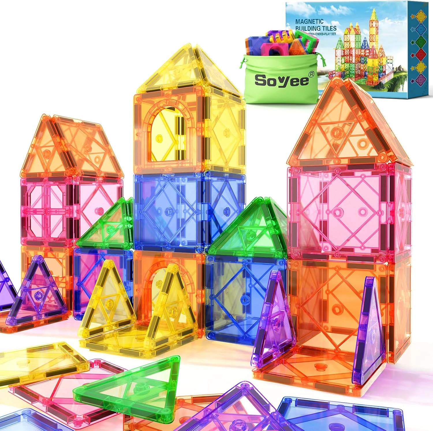 Soyee Magnetic Tiles – STEM Building Blocks for Kids