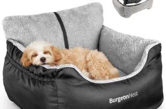BurgeonNest Dog Car Seat – Detachable, Washable, Black