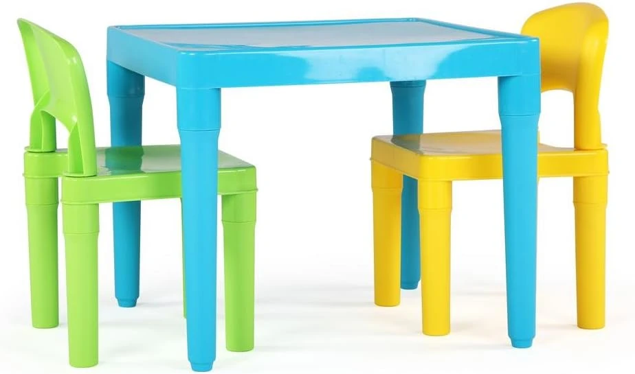 Humble Kids Table Set – Aqua, Sturdy 5-Piece Furniture