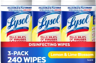 Lysol Disinfectant Wipes – Lemon & Lime, 240 Total Count