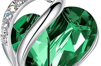 Leafael Necklace – Infinity Birthstone Heart Pendant