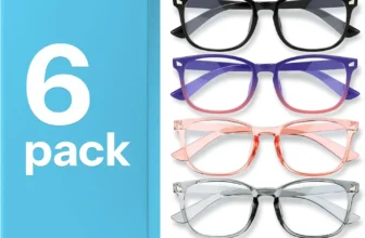 MIGSIR Blue Light Glasses – Fashion Square Frame, 6 Pack