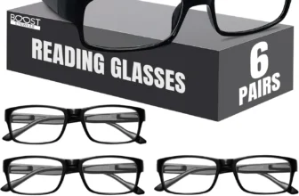 Boost Reading Glasses – Black Frames, Spring Hinges