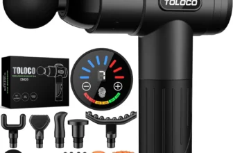 TOLOCO Massage Gun – Deep Tissue, 10 Heads, Silent Motor
