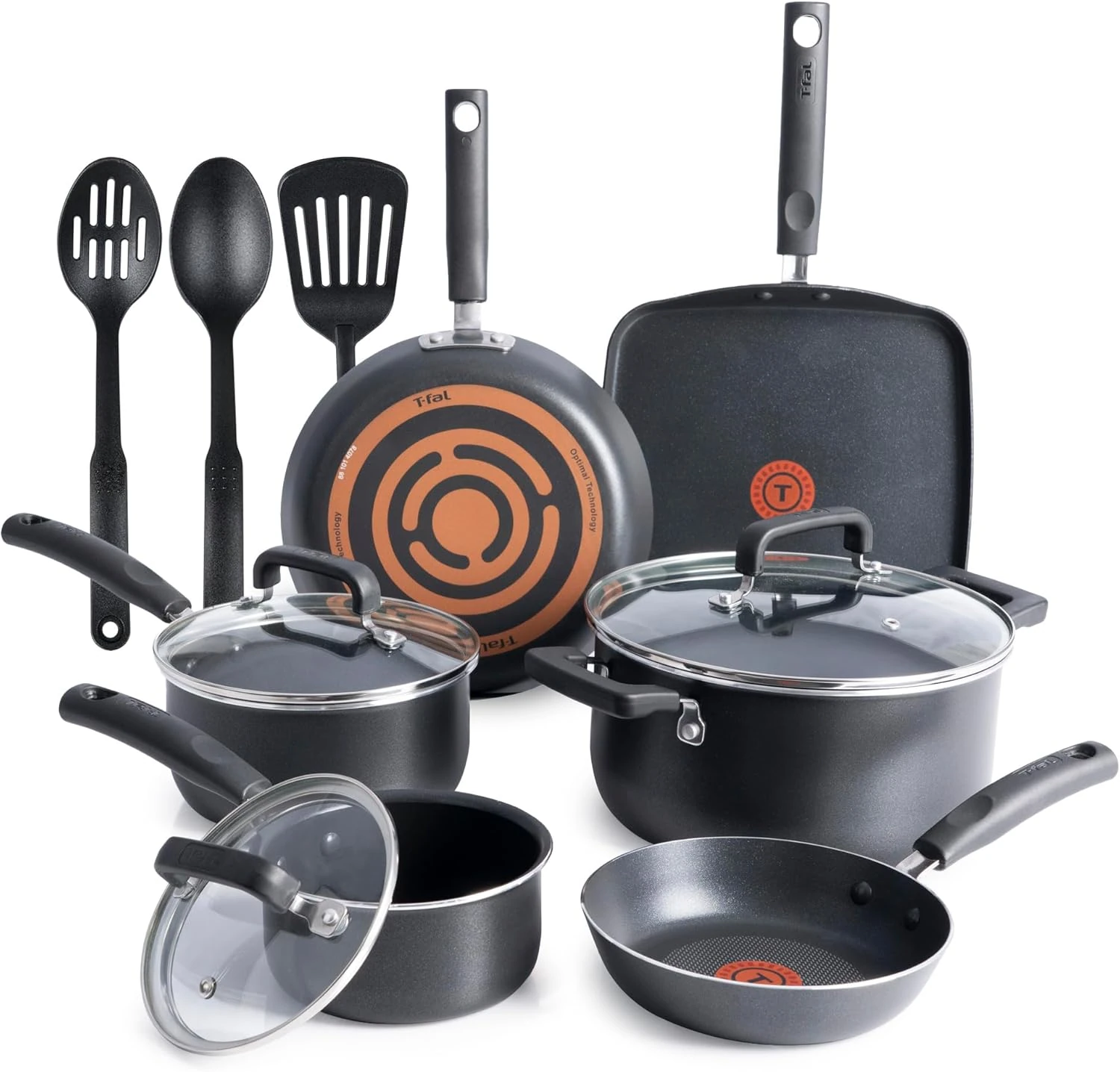 T-Fal Cookware Set – Nonstick, Oven Safe to 350F