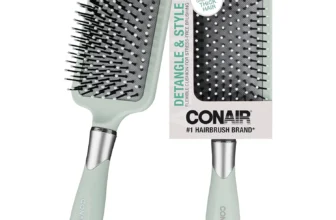 Conair Velvet Touch Paddle Brush – Soft Handle, Detangling