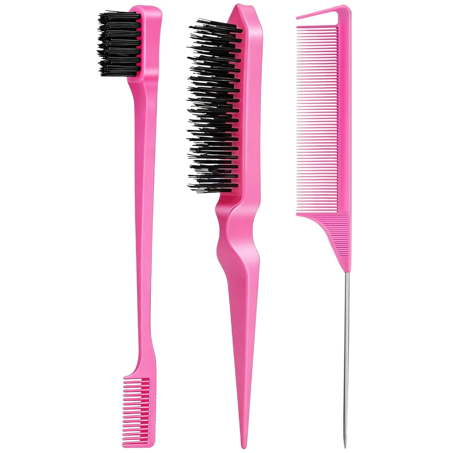 Goiple Hair Styling Comb Set – Teasing & Edge Brush