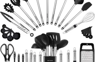 BESTZMWK Kitchen Utensil Set – Silicone & Steel, 33 Pieces