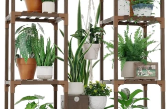 Bamworld Plant Stand – Tall Wood Shelf, Indoor/Outdoor