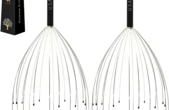 USAGA Head Massager – 20 Fingers, Black & Black