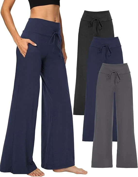 Showitty Women’s Wide Leg Pants – Pockets, Loose Fit