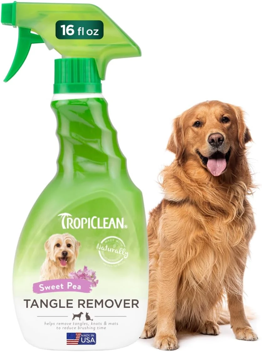 TropiClean Dog Detangler Spray – Sweet Scent, 16 oz