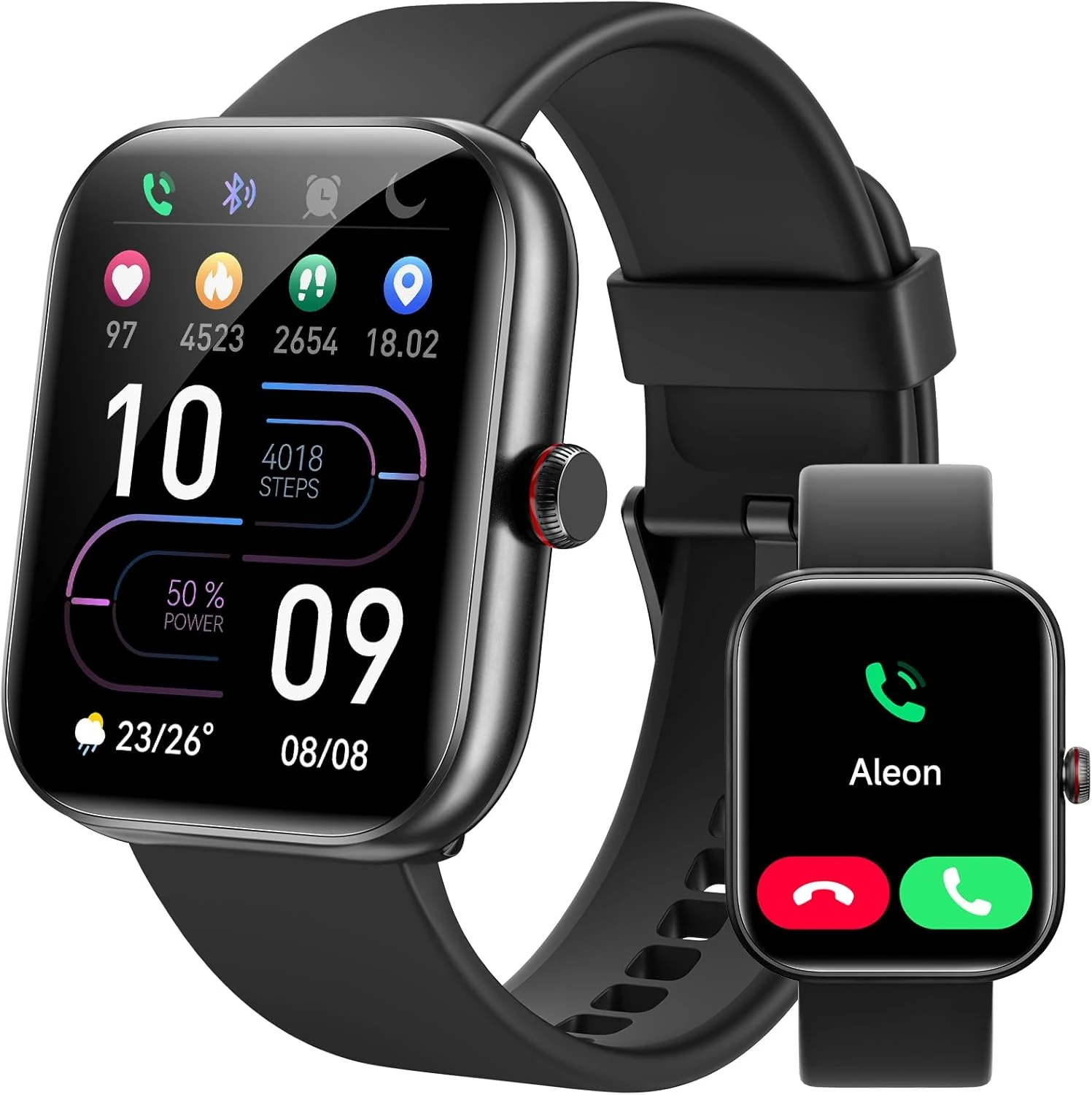 Yoever Smartwatch –  Waterproof, Sleep/Heart Rate/SpO2/Stress Monitor