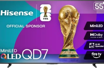 Hisense 55″ QD7 TV – 4K UHD, QLED, HDR10+, Alexa