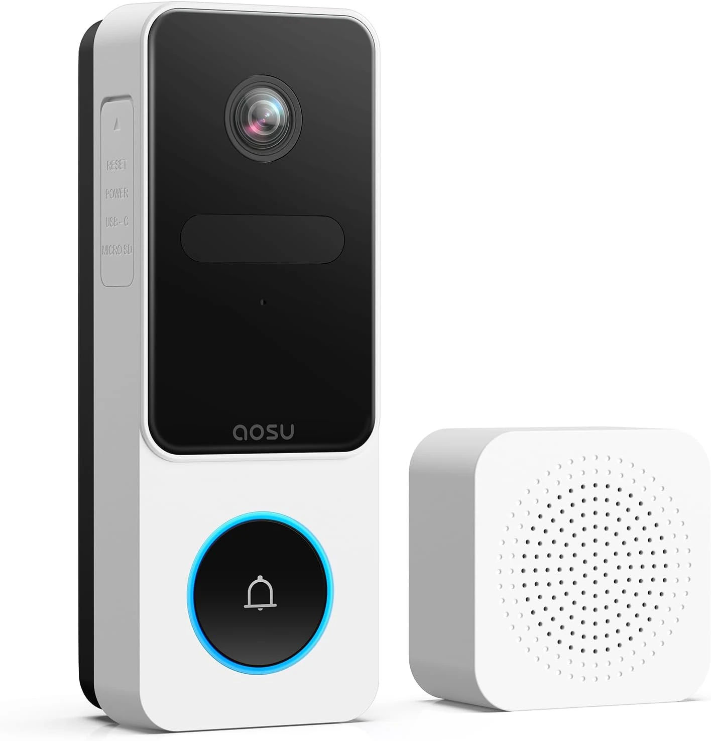 aosu Video Doorbell – Head-to-Toe View, Smart Human Detection, Alexa