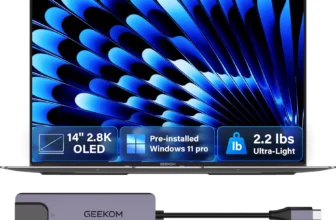 GEEKOM GeekBook X14 Pro Laptop – 2.8K OLED, 32GB RAM, 1TB SSD
