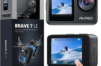 AKASO Brave 7 LE Action Camera – 4K, 20MP, Touch Screen