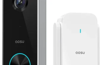 aosu Video Doorbell – 2K, 2.4GHz WiFi, 180-Day Battery