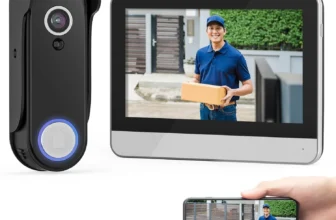 WISDOM VIEW Video Doorbell – 1080P, 7″ Touchscreen Display