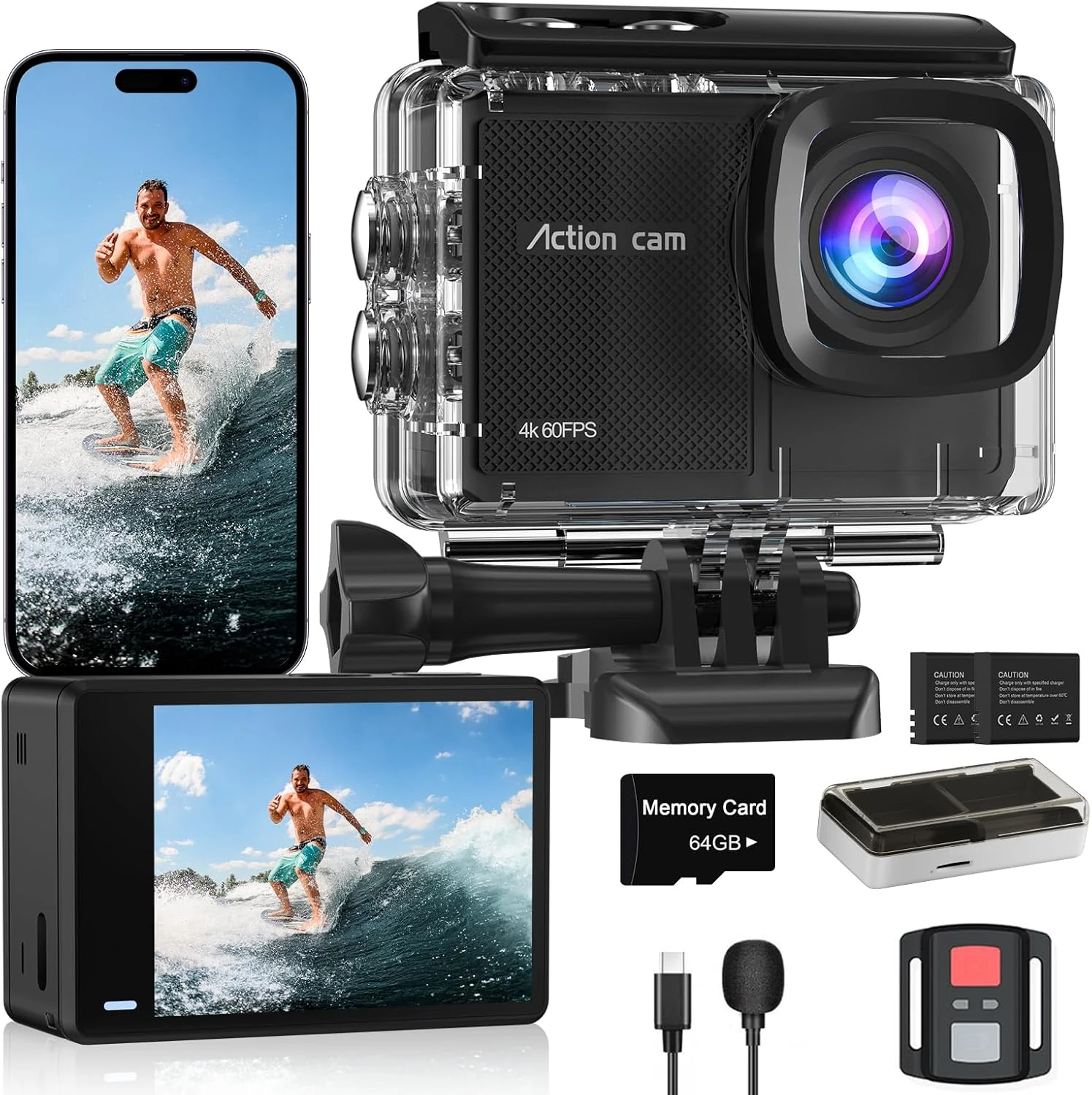 AKASO EK7000 Action Camera – 4K, Waterproof 131FT