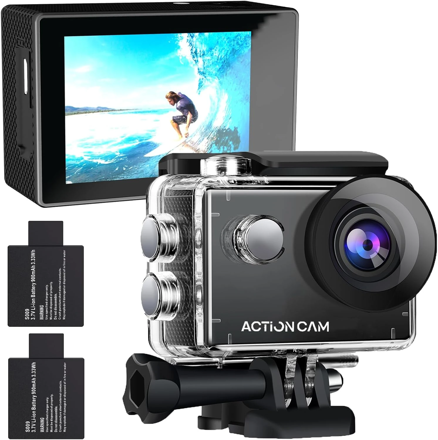 NUISK 4K Action Camera – 128G, Waterproof