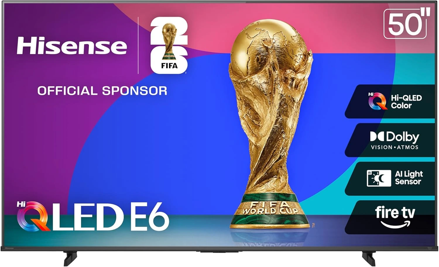 Hisense 50″ Hi-QLED 4K TV – Dolby Vision, Alexa Remote