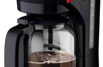 MELLERHOME Coffee Maker – 12-Cup, Borosilicate Carafe, Reusable Filter, Anti-Drip
