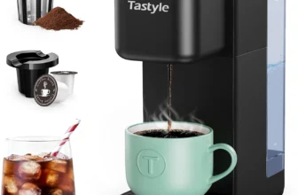 Tastyle Coffee Maker – Iced & Hot, 40oz Reservoir, K Cup & Grounds