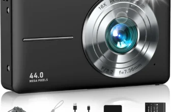 Lecran Digital Camera – FHD 1080P, 16X Zoom, Anti Shake, 32GB Card