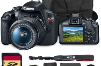 Canon EOS Rebel T7 DSLR Camera – 24.1MP, APS-C CMOS Sensor, Wi-Fi Enabled