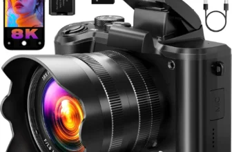 Tecglem 8K Camera – 88MP Dual-Lens, 16X Digital Zoom, WiFi enabled