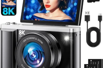 AUREAPIX 8K Camera – 96MP, WiFi, 20X Zoom, 3.5” 180°Flip Screen