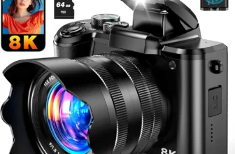 Aboobu 8K Digital Camera – 88MP, 16X Zoom, 3.2″ Touchscreen, WiFi enabled