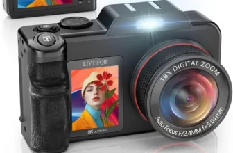 LIYTIFOR 5K Camera – 80MP Dual Screen, 18X Zoom