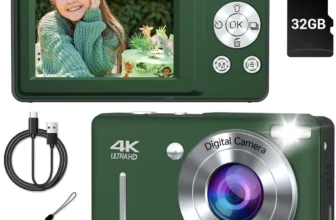 Gtonster Digital Camera – 44MP, FHD 1080P, 16X Zoom, Face Detect