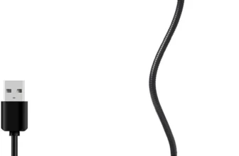 JOUNIVO USB Microphone – 360 Degree Adjustable, Gooseneck, Noise-Canceling, Mute Button