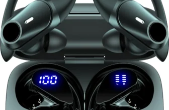 GOLREX Wireless Earbuds – 80H Playtime, LED, Audio Clear Calls, Active Noise Cancelling