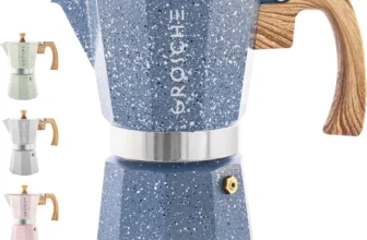 GROSCHE Milano Moka Pot – Indigo, 9 Cup Capacity, Espresso maker