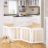 PAWLAND Dog Gate – Foldable Wooden 60″W 24″H