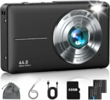 Lecran Digital Camera – FHD 1080P, 16X Zoom, Anti Shake, 32GB Card